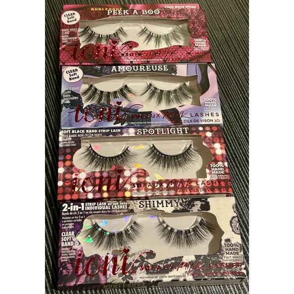 NEW Ioni 👁️Eyelashes Burlesque Peek-A-Boo, Amoureuse, Spotlight, Shimmy Bundle - Picture 1 of 13
